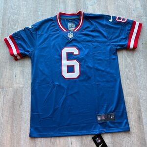 Jaxson dart (sz below) blue New York giants football jersey